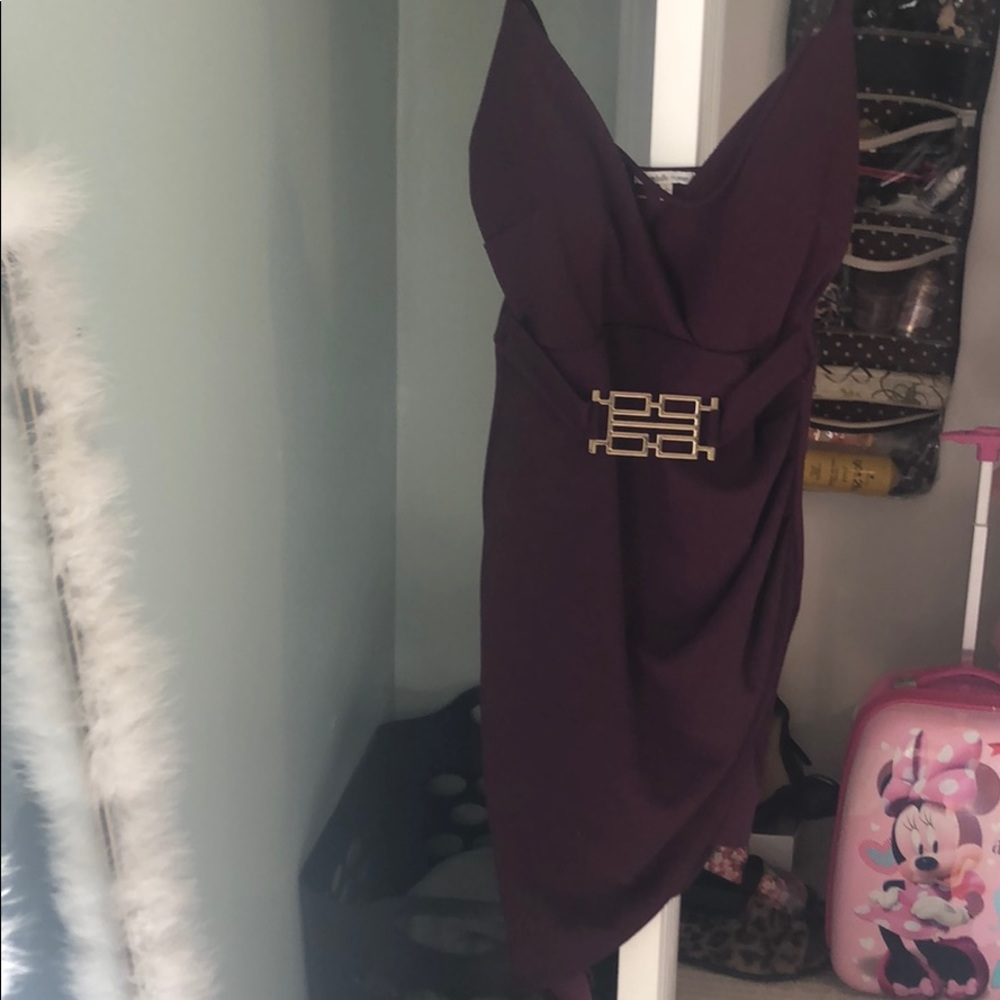Burgundy dress